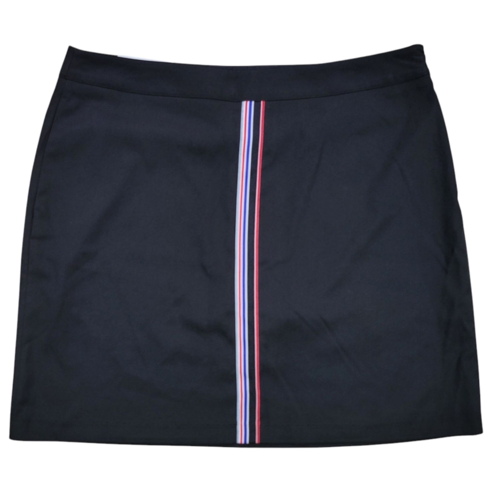 Greg Norman Collection Black Skort with Red and Blue Stripe